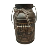 Maxbell Retro Iron Flower Bucket Farmhouse Flower Planter Metal Bucket for Balconies gold