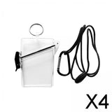 Maxbell 4xWaterproof ID Badge Holder Case Clear Vertical for Credit Cards Keys Boating