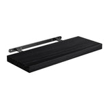 Maxbell Floating Shelf for Wall with Invisible Bracket for Kitchen Bedroom Farmhouse Black
