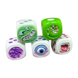 Maxbell Halloween Decoration Dice Gift Toy Prop Monster Dice for Halloween Pub Party 5pcs A