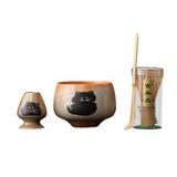 Maxbell Matcha Whisk Set Utensils Unique Gift Traditional Tools Handmade Matcha Bowl bowl 12x8.5cm