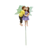 Maxbell Fairy and Boy Kissing Figurine Garden Stake Decoration for Yard Patio Bonsai