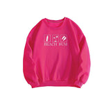 Maxbell Maxbell Women Crewneck Sweatshirt Winter Cute Fall Clothes for Work Travel Going Out XXL Rose Pink