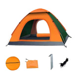 Maxbell Automatic Instant Tent Shelter Camping Tent for Backpacking Beach Trekking Top Window Orange and Green