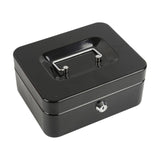 Maxbell Metal Cash Box with Lock Small Lock Box for Classroom Prizes Girls Boys Kids Black
