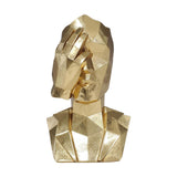 Maxbell Resin Thinker Statue Home Decor Abstract Figurine for Desk Cabinet Bookshelf No See