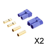 Maxbell 2x1 Sets EC5 Type Male Female Battery Connectors 5.0mm Gold Banana  Plug