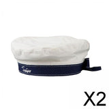 Maxbell 2xCute Navy Sailor Hat Adjustable Cap Girl Stage Beach White