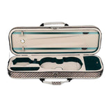 Maxbell Violin Storage Case Handbag Easy Carrying for Beginner Violin Lovers Players white grids