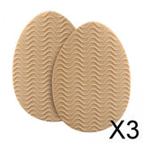 Maxbell 3xNon Slip Shoe Pads Self Adhesive Rubber for High Heels Round Head Khaki