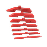 Maxbell 7Pieces Setup Blocks Height Gauge Set Multipurpose for Handymen Gauge Blocks Red