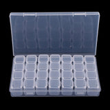 28 Grids Clear Plastic Jewelry Dividers Storage Organizer Box Case with Lid for Beads,Small Parts,Small Plastic Fishing Tackle (25 x 20 x 22 mm) - Aladdin Shoppers