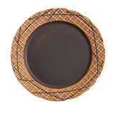 Maxbell Pottery Tableware Art Supplies Fashion Decor for Housewarming Camping Travel Brown Plate