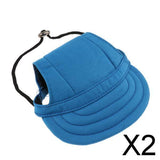 Maxbell 2xDog Baseball Hat Pet Kitten Canvas Sport Sunbonnet Hat Blue M