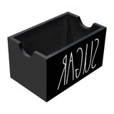 Maxbell Sugar Packet Holder Display Wood Sugar Packet Container for Pantry Home Desk Black