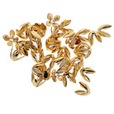 Maxbell 50 Pieces Beading Crafts Accessory Golden Alloy Lily Flower End Beads Caps Tassel End Beads Connectors - Aladdin Shoppers