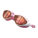 Maxbell Swim Goggles Portable Leakproof Anti Fog Comfortable for Adults Swim Glasses Pink White