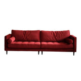 Maxbell Couch Sofa Removable Wood Leg Red Washable Sofa Cama for Small Space Bedroom Four People