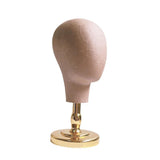 Maxbell Mannequin Head Stand for Hats Caps Storage Display Headdress Wig Head Holder Golden