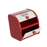 Maxbell Metal Bread Box Keeper Multifunctional Desk Organizer for Home Cafe Pantry L Flip