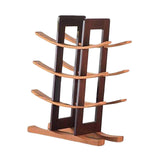 Maxbell Wine Bottle Holder Simple Crafts Wine Holder for Desktop Cabinet Living Room Brown