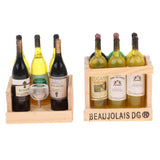 1/12 Dollhouse Miniature Wine Juice Bottles & Mural Wall Painting Decoration