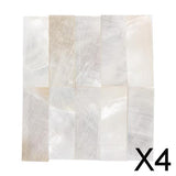 Maxbell 4x10pcs inlay material White shell blanks size 36 x 12 x 1.0mm