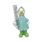 Maxbell Resin Animal Statue Patio Outside Measurement Tube Outdoor Garden Rain Gauge Duck 20.4x10.3x7.3cm