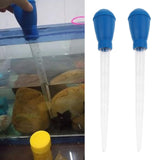 2pcs Aquarium Pipette Dropper Fish Tank Clean Coral Target Feeder 30ml  Blue