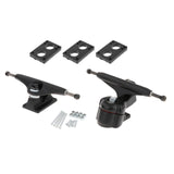Maxbell Maxbell 1 Set Skateboard Trucks 6.25inch Riser Pads Bracket Mounting Longboard Decks Black