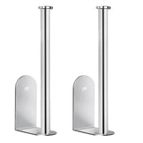 Maxbell 2 pcs Stainless Toilet Paper Holder Kitchen Roll Tissue Stand Organizer 26cm