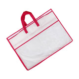 Maxbell Blanket Storage Bag with Zipper Clothes Organizer for Bed Sheet Toys Clothes red edge