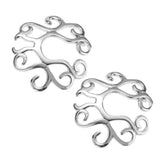 Maxbell 2 Pairs Non-piercing Stainless Steel Adjustable Screw Flower Nipple Shield