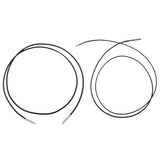 Maxbell 2 Pieces 1.5mm 1mm Black Wax Cord Rope Push Bayonet Clasp DIY Necklace 18''