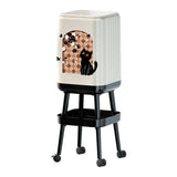 Maxbell Press Type Trash Can with Wheels Garbage Bin for Kitchen Dresser Living Room Style B