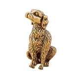 Maxbell Brass Dog Figurine Collectible Dog Ornament for Office Bookshelf Living Room