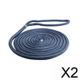 Maxbell 2xBoat Dock Lines Wear Resistant Hanger Line Docking Boat Lines Double Braided