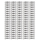 Maxbell Maxbell 100 Pieces Rolling Barrel Swivels Bearing Hook Ring Fishing Accessories 14mm