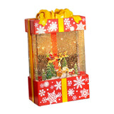 Maxbell Musical Snowglobe Gift Box Christmas Music Box for Living Room Cafes Holiday Elk pulling the cart