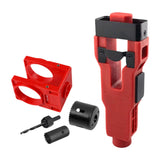 Maxbell Door Lock Installation Set Wear Resistant Utility Sturdy with Guide Template Red