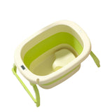 Maxbell Foldable Baby Bath Tub Freestanding Anti Slip Compact Bath Basin for Newborn Green