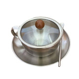 Maxbell Stainless Steel Coffee Cup with Lid Set Lightweight 300ml Picnic Restaurants Full Set