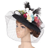 Maxbell Womens Wedding Bridal 1920s Veil Fascinator Hats Headpieces Hair Clip Black