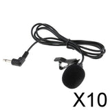 Maxbell 10xLavalier Lapel Tie Clip-on Vacuum Tube Microphone 3.5mm Right Angle
