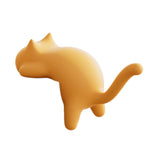 Maxbell Cat Shaped Hook for Desk Edge Cute for Restroom Storage Organization Cabinet Yellow