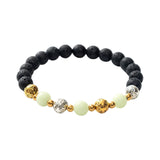 Luminous Bracelet Ball Beads Bracelet Women Couples Stylish Elastic Bracelet Yellow and Green