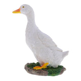 Maxbell 2pcs Garden Gift Farm Resin Animal Ornament Pond Water Standing Duck M