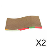 Maxbell 2xCat Scratchers Cardboard Durable Pet Sofa for Indoor Cats Kittens Play Rest