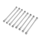 Maxbell 8Pcs RC Car Chassis Fixing Rod Easy to Install Repair DIY for 1/12 H12Y H12P Silver