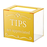 Maxbell Tip Jar Fundraising Acrylic Money Storage Container for Cafe Musician Voting Gold